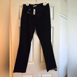 LOFT. Marissa skinny black velveteen pant. New with tags. Size 12